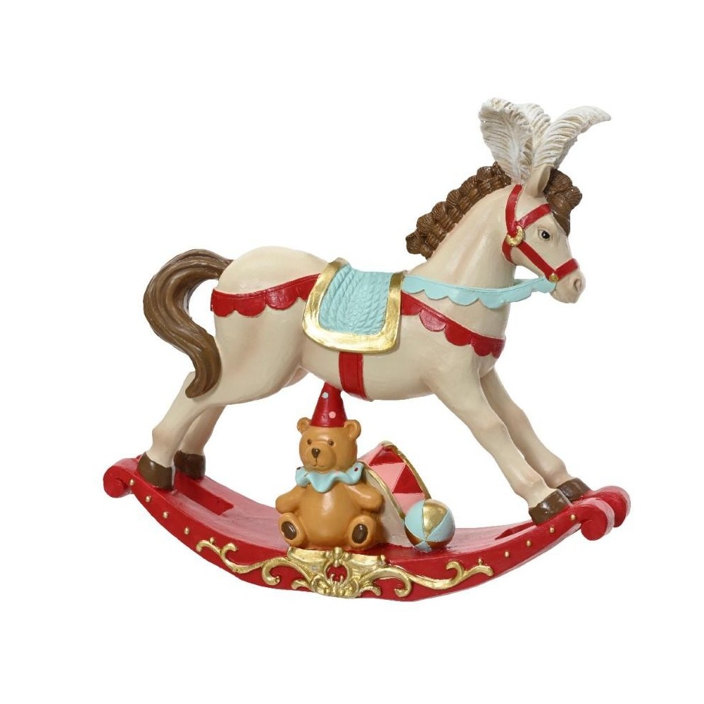 CAVALLO A DONDOLO CON ORSO H.100CM.